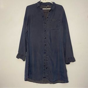 Divided H&M | Women's Dark Gray Long Sleeve Button Down Shirt Size 8